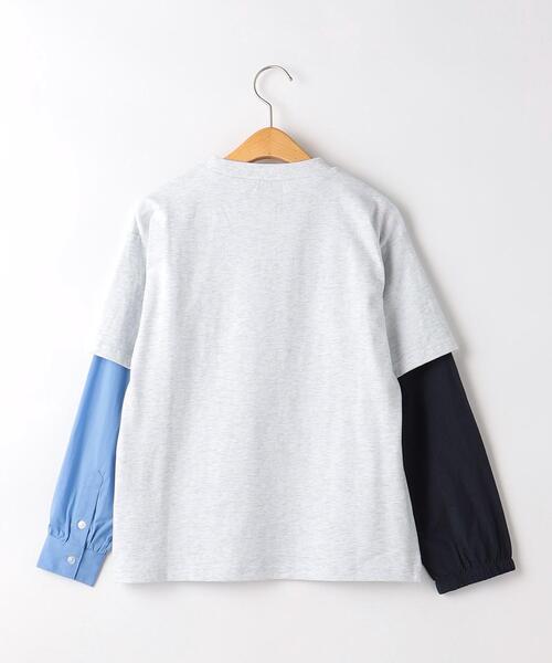 THE PARK SHOP（ザパークショップ）の「＜THE PARK SHOP（ザパークショップ）＞ CREDIT POC L/TEE 125cm-135cm★（Tシャツ/カットソー・キッズ・ブラック/ホワイト・135cm/125cm）」の3枚目の写真