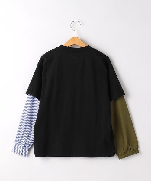 THE PARK SHOP（ザパークショップ）の「＜THE PARK SHOP（ザパークショップ）＞ CREDIT POC L/TEE 125cm-135cm★（Tシャツ/カットソー・キッズ・ブラック/ホワイト・135cm/125cm）」の9枚目の写真