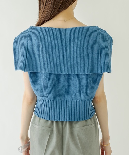 mystic（ミスティック）の「セーラー衿ニット（ニット/セーター・レディース・オフホワイト/ブラック/ブルー・FREE）」の9枚目の写真