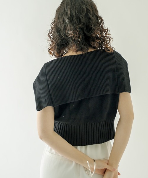 mystic（ミスティック）の「セーラー衿ニット（ニット/セーター・レディース・オフホワイト/ブラック/ブルー・FREE）」の6枚目の写真