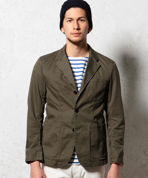 green label relaxing（グリーンレーベルリラクシング）の「40/3 COVERT カバーオールジャケット GLSS◆（カバーオール・メンズ・オリーブ/ネイビー・SMALL/LARGE/MEDIUM）」の11枚目の写真