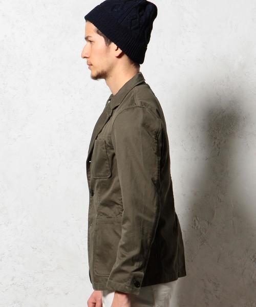 green label relaxing（グリーンレーベルリラクシング）の「40/3 COVERT カバーオールジャケット GLSS◆（カバーオール・メンズ・オリーブ/ネイビー・SMALL/LARGE/MEDIUM）」の12枚目の写真