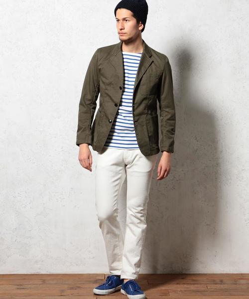 green label relaxing（グリーンレーベルリラクシング）の「40/3 COVERT カバーオールジャケット GLSS◆（カバーオール・メンズ・オリーブ/ネイビー・SMALL/LARGE/MEDIUM）」の13枚目の写真