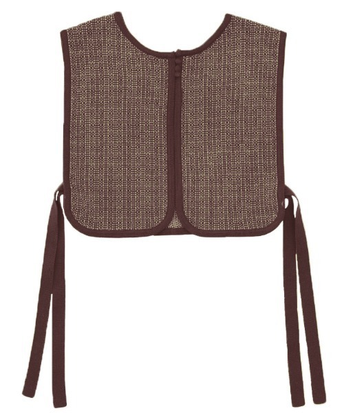 select MOCA（セレクトモカ）の「2022 AW サイドリボンパイピングジャガードニットショートベスト（ベスト・レディース・ベージュ/ブラウン・FREE）」の10枚目の写真