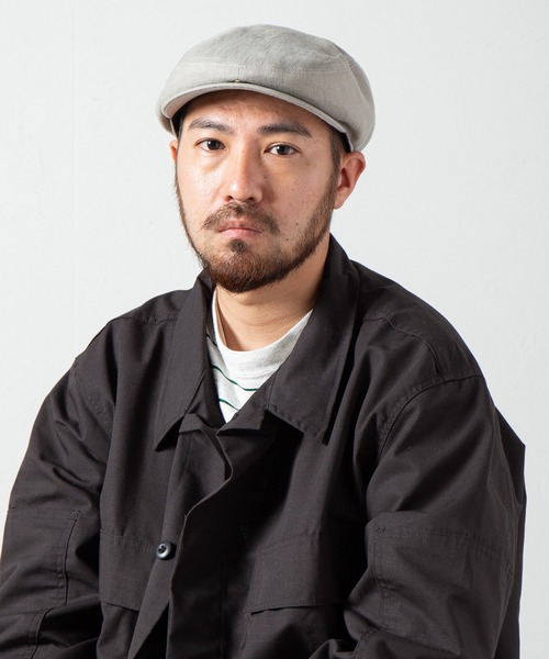 RACAL（ラカル）の「Linen Summer Hunting / リネンサマーハンチング（ハンチング/ベレー帽・メンズ・ネイビー/ブラック/グレイッシュベージュ・LARGE/X-LARGE/MEDIUM）」の8枚目の写真