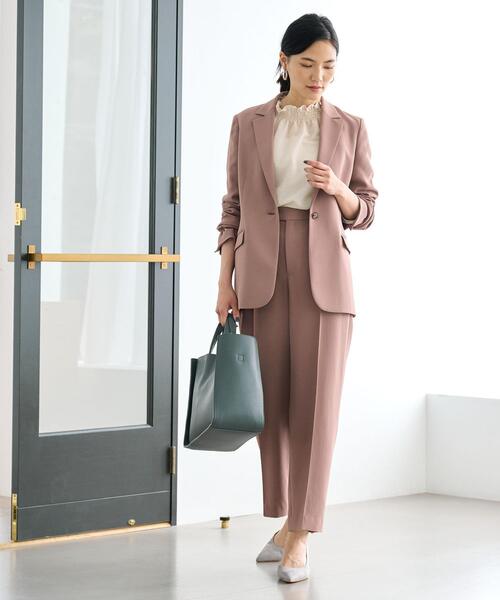グリーンレーベルリラクシング　テーラードジャケット　レダ　ネイビー　鹿子　50 green label relaxing｜グリーンレーベルリラクシングの