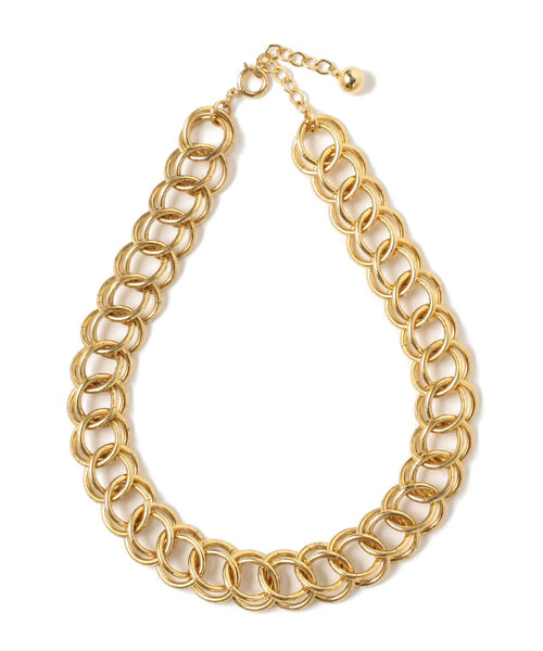 Ray BEAMS(レイビームス)の「Ray BEAMS / デッドストック ダブル リングチェーン ネックレス(ネックレス・レディース・ゴールド・ONE SIZE)」の6枚目の写真