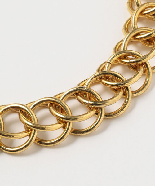 Ray BEAMS(レイビームス)の「Ray BEAMS / デッドストック ダブル リングチェーン ネックレス(ネックレス・レディース・ゴールド・ONE SIZE)」の7枚目の写真