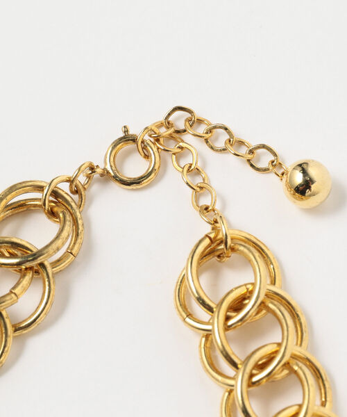 Ray BEAMS(レイビームス)の「Ray BEAMS / デッドストック ダブル リングチェーン ネックレス(ネックレス・レディース・ゴールド・ONE SIZE)」の8枚目の写真