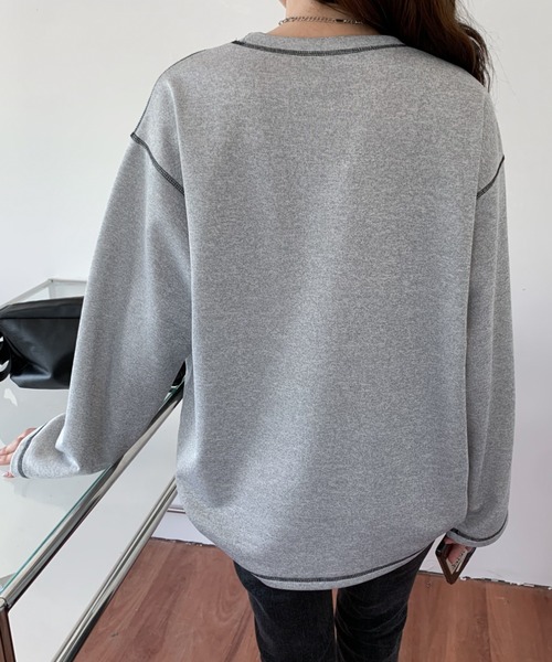 ABITOKYO(アビトーキョー)の「オーバーサイズ配色ステッチトップス(スウェット・レディース・ブラック/ホワイト/グレー・M/L)」の19枚目の写真
