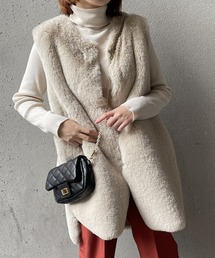 un dix cors | 大注目トレンドアイテム　リバーシブルフェイクファージレ(ベスト)