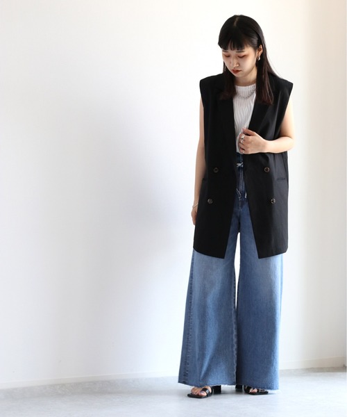 cepo（セポ）の「フレアーバギーデニムパンツ 2　セットアップ可能（デニムパンツ・レディース・ブルー系3・S/M）」の8枚目の写真