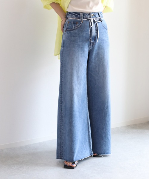 cepo（セポ）の「フレアーバギーデニムパンツ 2　セットアップ可能（デニムパンツ・レディース・ブルー系3・S/M）」の9枚目の写真