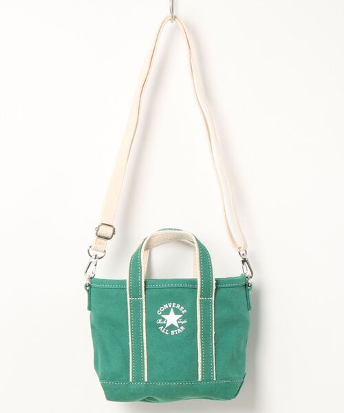 CONVERSE(コンバース)の「【CONVERSE】CANVAS XS TOTE BAG /トートバッグ/キャンバス/手提げ/肩掛け/斜め掛け/ショルダー/カバン/コンバース(トートバッグ・メンズ・ブラック/ネイビー/オフホワイト/グリーン/ライトブラウン/ブラック系その他/杢グレー/ライトベージュ・FREE)」の1枚目の写真