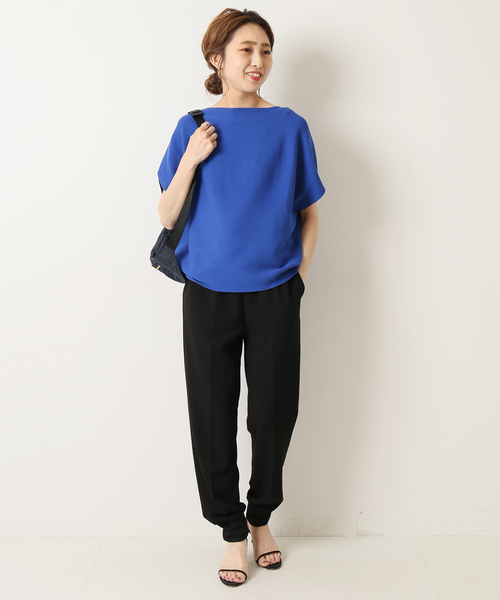 Spick & Span（スピックアンドスパン）の「ボートネックニュアンスプルオーバー（ニット/セーター・レディース・ライトグレー/ブラック/ブルー系その他・FREE）」の13枚目の写真