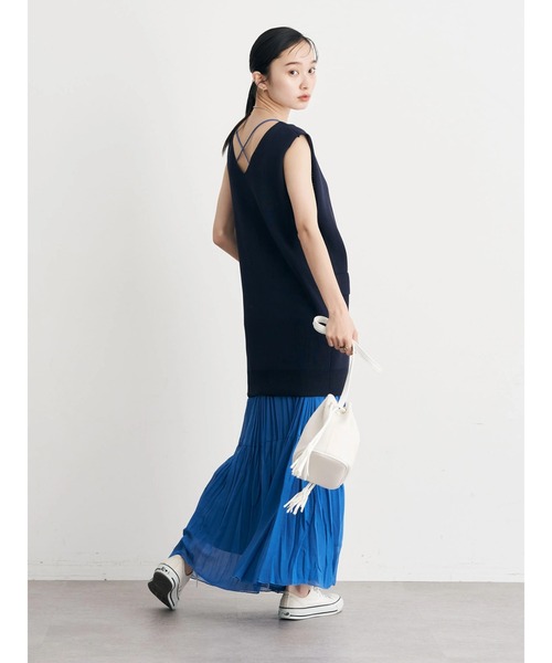 earth music&ecology（アースミュージックアンドエコロジー）の「カップ付きランダムテレコキャミソール（キャミソール・レディース・ダークブラウン/グリーン/アイボリー/ブルー・S/M）」の13枚目の写真