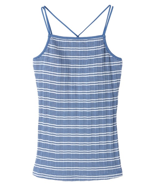 earth music&ecology（アースミュージックアンドエコロジー）の「カップ付きランダムテレコキャミソール（キャミソール・レディース・ダークブラウン/グリーン/アイボリー/ブルー・S/M）」の17枚目の写真