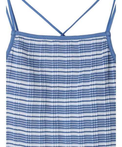 earth music&ecology（アースミュージックアンドエコロジー）の「カップ付きランダムテレコキャミソール（キャミソール・レディース・ダークブラウン/グリーン/アイボリー/ブルー・S/M）」の19枚目の写真