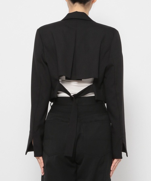 PAGEBOY（ページボーイ）の「CORE / ショールショートジャケット（テーラードジャケット・レディース・ブラック/グレー・FREE）」の15枚目の写真