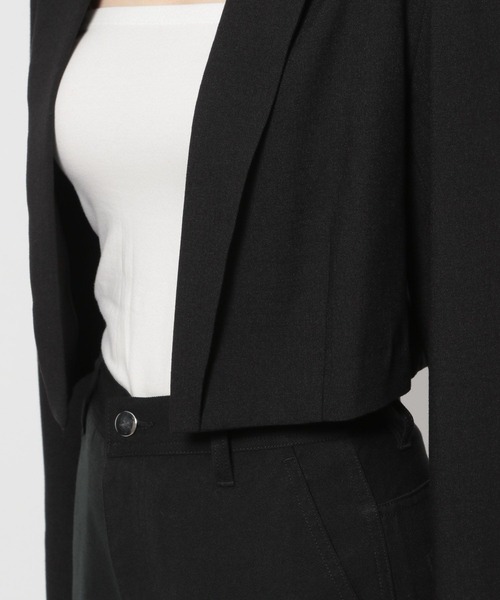 PAGEBOY（ページボーイ）の「CORE / ショールショートジャケット（テーラードジャケット・レディース・ブラック/グレー・FREE）」の18枚目の写真