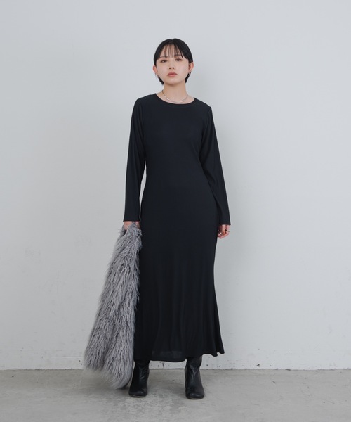 Aunt Marie's（アントマリーズ）の「バックオープンリブワンピース（ワンピース・レディース・ブラウン/ブラック・FREE/MEDIUM/TALL）」の13枚目の写真