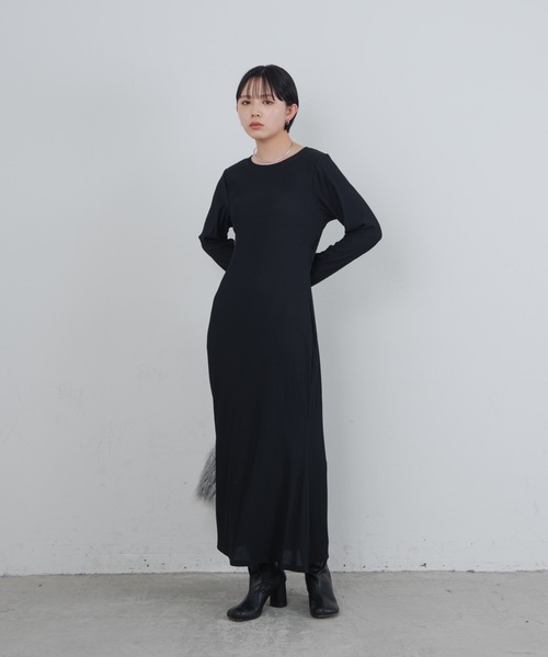 Aunt Marie's（アントマリーズ）の「バックオープンリブワンピース（ワンピース・レディース・ブラウン/ブラック・FREE/MEDIUM/TALL）」の14枚目の写真