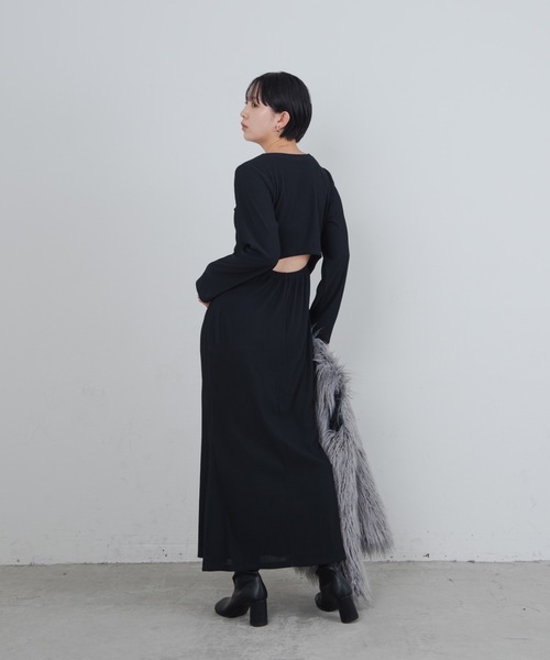 Aunt Marie's（アントマリーズ）の「バックオープンリブワンピース（ワンピース・レディース・ブラウン/ブラック・FREE/MEDIUM/TALL）」の15枚目の写真