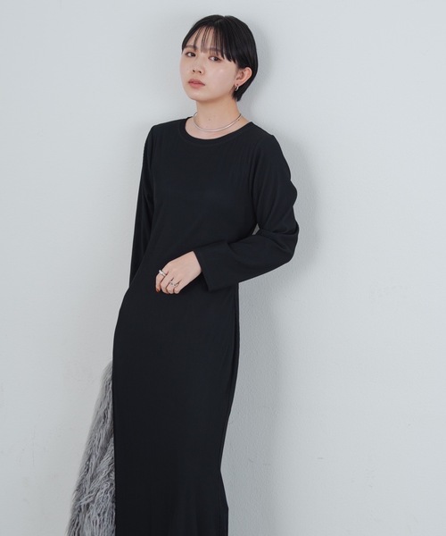 Aunt Marie's（アントマリーズ）の「バックオープンリブワンピース（ワンピース・レディース・ブラウン/ブラック・FREE/MEDIUM/TALL）」の10枚目の写真