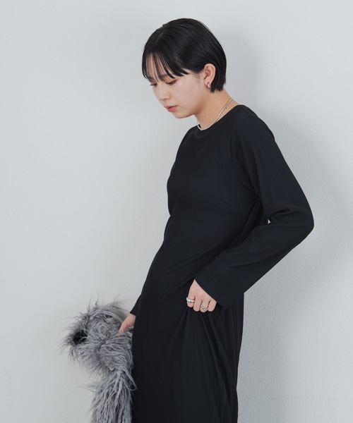 Aunt Marie's（アントマリーズ）の「バックオープンリブワンピース（ワンピース・レディース・ブラウン/ブラック・FREE/MEDIUM/TALL）」の11枚目の写真