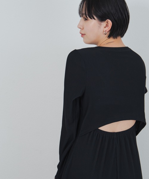 Aunt Marie's（アントマリーズ）の「バックオープンリブワンピース（ワンピース・レディース・ブラウン/ブラック・FREE/MEDIUM/TALL）」の7枚目の写真