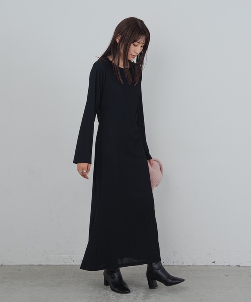 Aunt Marie's（アントマリーズ）の「バックオープンリブワンピース（ワンピース・レディース・ブラウン/ブラック・FREE/MEDIUM/TALL）」の18枚目の写真