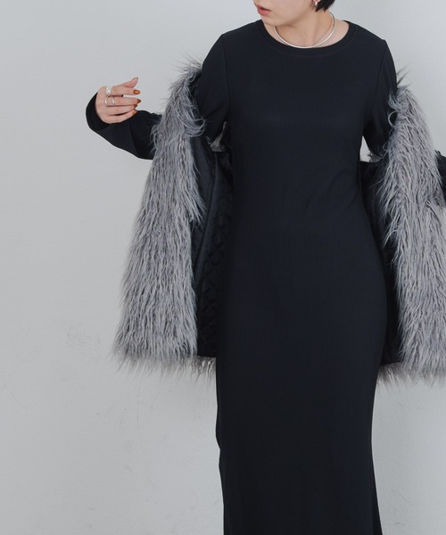 Aunt Marie's（アントマリーズ）の「バックオープンリブワンピース（ワンピース・レディース・ブラウン/ブラック・FREE/MEDIUM/TALL）」の9枚目の写真