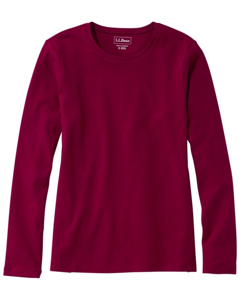 L.L.Bean(エルエルビーン)の「エル・エル・ビーン・ティ、長袖 クルーネック 米国フィット・レギュラー(Tシャツ/カットソー・レディース・ホワイト/ブラック/タン/グリーン/レッド/ブルー/ピンク/ネイビー・SMALL/MEDIUM/LARGE/X-SMALL)」の8枚目の写真