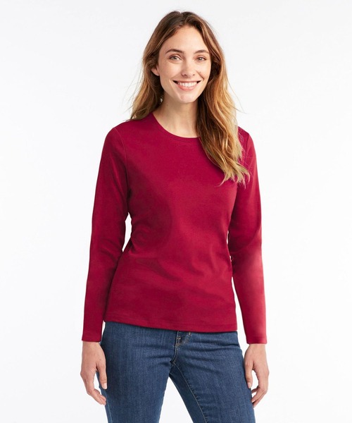 L.L.Bean(エルエルビーン)の「エル・エル・ビーン・ティ、長袖 クルーネック 米国フィット・レギュラー(Tシャツ/カットソー・レディース・ホワイト/ブラック/タン/グリーン/レッド/ブルー/ピンク/ネイビー・SMALL/MEDIUM/LARGE/X-SMALL)」の15枚目の写真