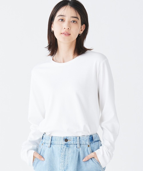 L.L.Bean(エルエルビーン)の「エル・エル・ビーン・ティ、長袖 クルーネック 米国フィット・レギュラー(Tシャツ/カットソー・レディース・ホワイト/ブラック/タン/グリーン/レッド/ブルー/ピンク/ネイビー・SMALL/MEDIUM/LARGE/X-SMALL)」の19枚目の写真
