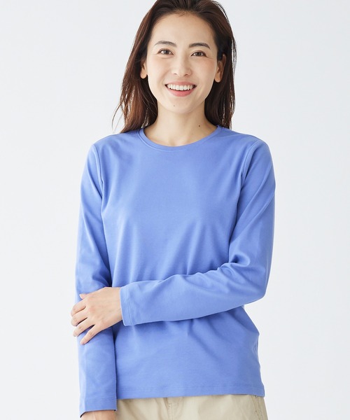 L.L.Bean(エルエルビーン)の「エル・エル・ビーン・ティ、長袖 クルーネック 米国フィット・レギュラー(Tシャツ/カットソー・レディース・ホワイト/ブラック/タン/グリーン/レッド/ブルー/ピンク/ネイビー・SMALL/MEDIUM/LARGE/X-SMALL)」の21枚目の写真