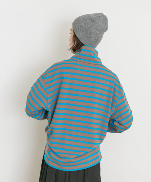 UR Lab.（アーバンリサーチラボ）の「ハーフジッププルオーバー（Tシャツ/カットソー・レディース・ブラック/ブラウン/ブルー/ピンクベージュ・FREE）」の13枚目の写真