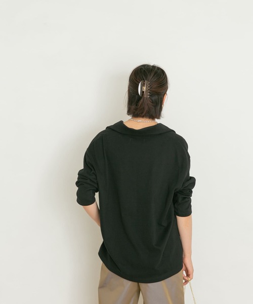 UR Lab.（アーバンリサーチラボ）の「ハーフジッププルオーバー（Tシャツ/カットソー・レディース・ブラック/ブラウン/ブルー/ピンクベージュ・FREE）」の22枚目の写真