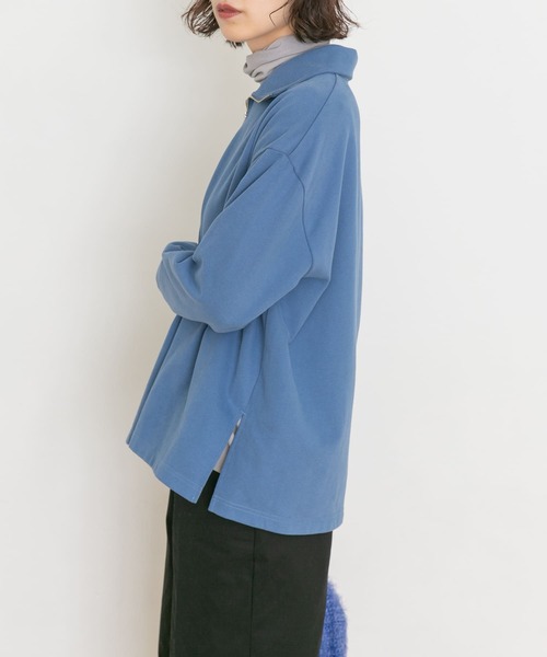 UR Lab.（アーバンリサーチラボ）の「ハーフジッププルオーバー（Tシャツ/カットソー・レディース・ブラック/ブラウン/ブルー/ピンクベージュ・FREE）」の11枚目の写真