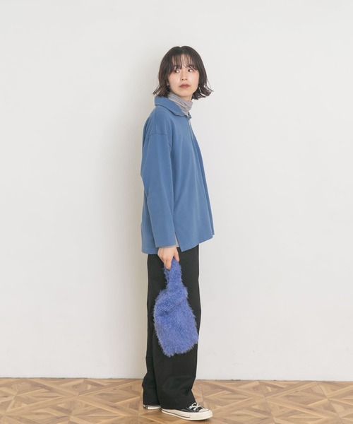 UR Lab.（アーバンリサーチラボ）の「ハーフジッププルオーバー（Tシャツ/カットソー・レディース・ブラック/ブラウン/ブルー/ピンクベージュ・FREE）」の15枚目の写真