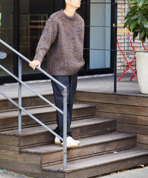 FREAK'S STORE（フリークスストア）の「FREAK'S STORE/フリークスストア シャギーニット プルオーバー/クルーネック（ニット/セーター・メンズ・ネイビー/モスグリーン/ベージュ/ブラウン/マスタード・MEDIUM/SMALL/LARGE）」の6枚目の写真