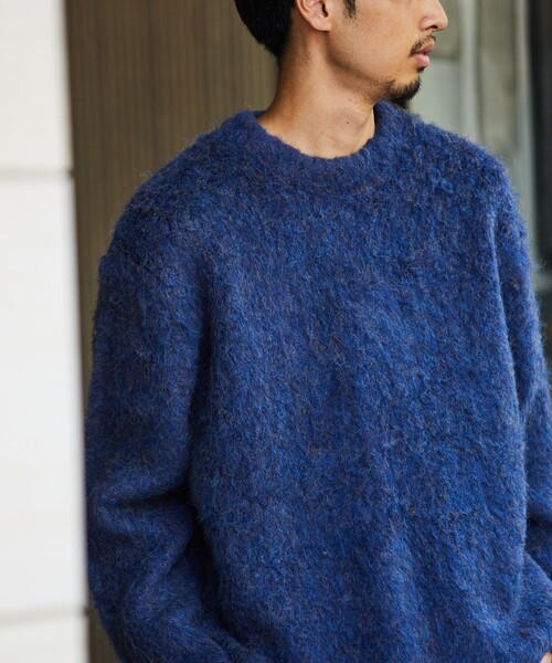 FREAK'S STORE（フリークスストア）の「FREAK'S STORE/フリークスストア シャギーニット プルオーバー/クルーネック（ニット/セーター・メンズ・ネイビー/モスグリーン/ベージュ/ブラウン/マスタード・MEDIUM/SMALL/LARGE）」の13枚目の写真