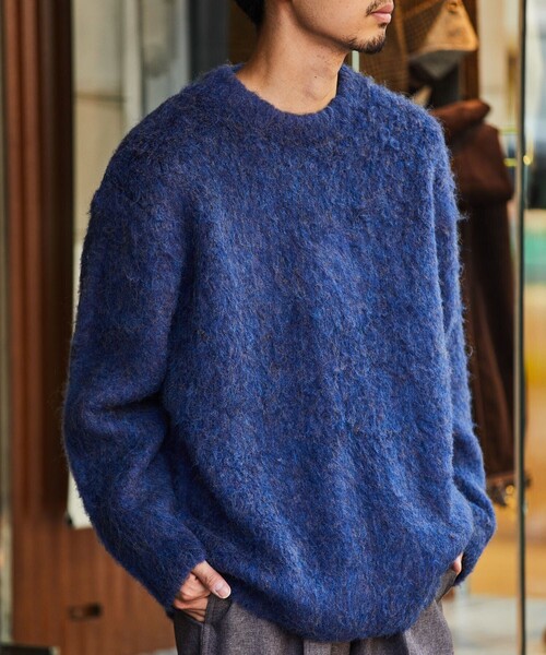 FREAK'S STORE（フリークスストア）の「FREAK'S STORE/フリークスストア シャギーニット プルオーバー/クルーネック（ニット/セーター・メンズ・ネイビー/モスグリーン/ベージュ/ブラウン/マスタード・MEDIUM/SMALL/LARGE）」の14枚目の写真