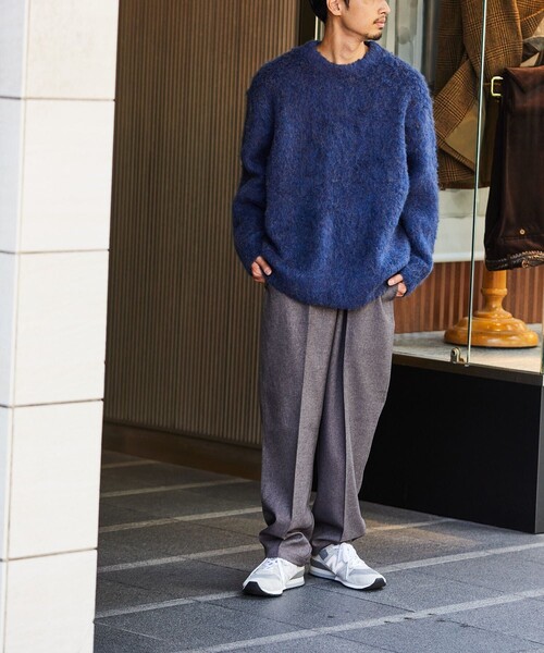 FREAK'S STORE（フリークスストア）の「FREAK'S STORE/フリークスストア シャギーニット プルオーバー/クルーネック（ニット/セーター・メンズ・ネイビー/モスグリーン/ベージュ/ブラウン/マスタード・MEDIUM/SMALL/LARGE）」の15枚目の写真