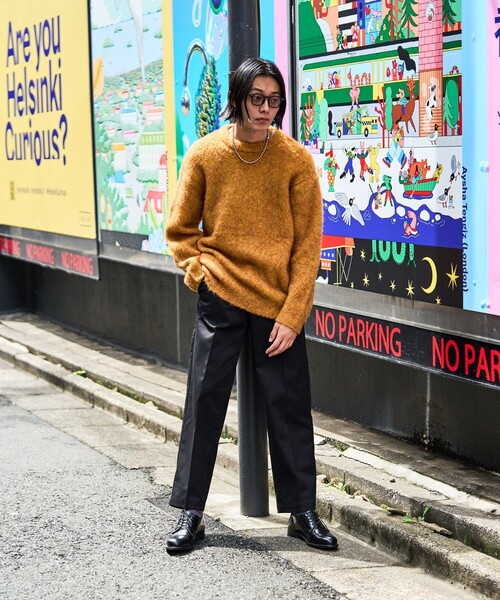 FREAK'S STORE（フリークスストア）の「FREAK'S STORE/フリークスストア シャギーニット プルオーバー/クルーネック（ニット/セーター・メンズ・ネイビー/モスグリーン/ベージュ/ブラウン/マスタード・MEDIUM/SMALL/LARGE）」の18枚目の写真