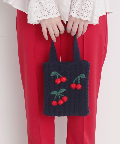 JNHearts バッグ Check Wool Garden Mini/Red JNHearts バッグ Check Wool Garden Mini/Red JNHearts バッグ Check