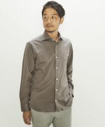 HITOYOSHI Wネーム リンクスジャガードワイドカラーシャツ