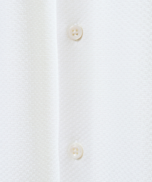 MEN'S MELROSE（メンズメルローズ）の「HITOYOSHI Wネーム リンクスジャガードワイドカラーシャツ（シャツ/ブラウス・メンズ・グレイッシュベージュ/グレー/ホワイト・4/3/2）」の9枚目の写真