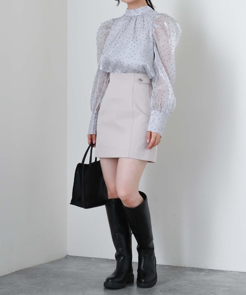 archives(アルシーヴ)の「2WAYフロッキードットブラウス(シャツ/ブラウス・レディース・ブラック/アイボリー/シルバーグレー・MEDIUM)」の14枚目の写真