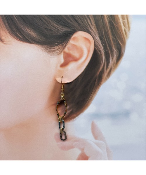 tone(トーン)の「【musk】ゴールド×天然石のロングピアス(MA)(ピアス(両耳用)・レディース・ゴールド・FREE)」の10枚目の写真